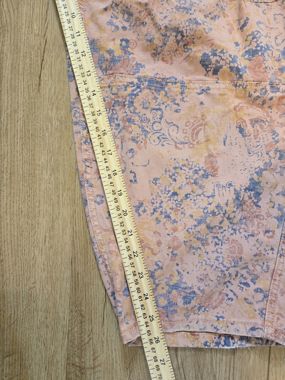 Anthropologie Pilcro The Wanderer Utility Pants Plus Size 24W Pink Floral Button - Picture 8 of 8
